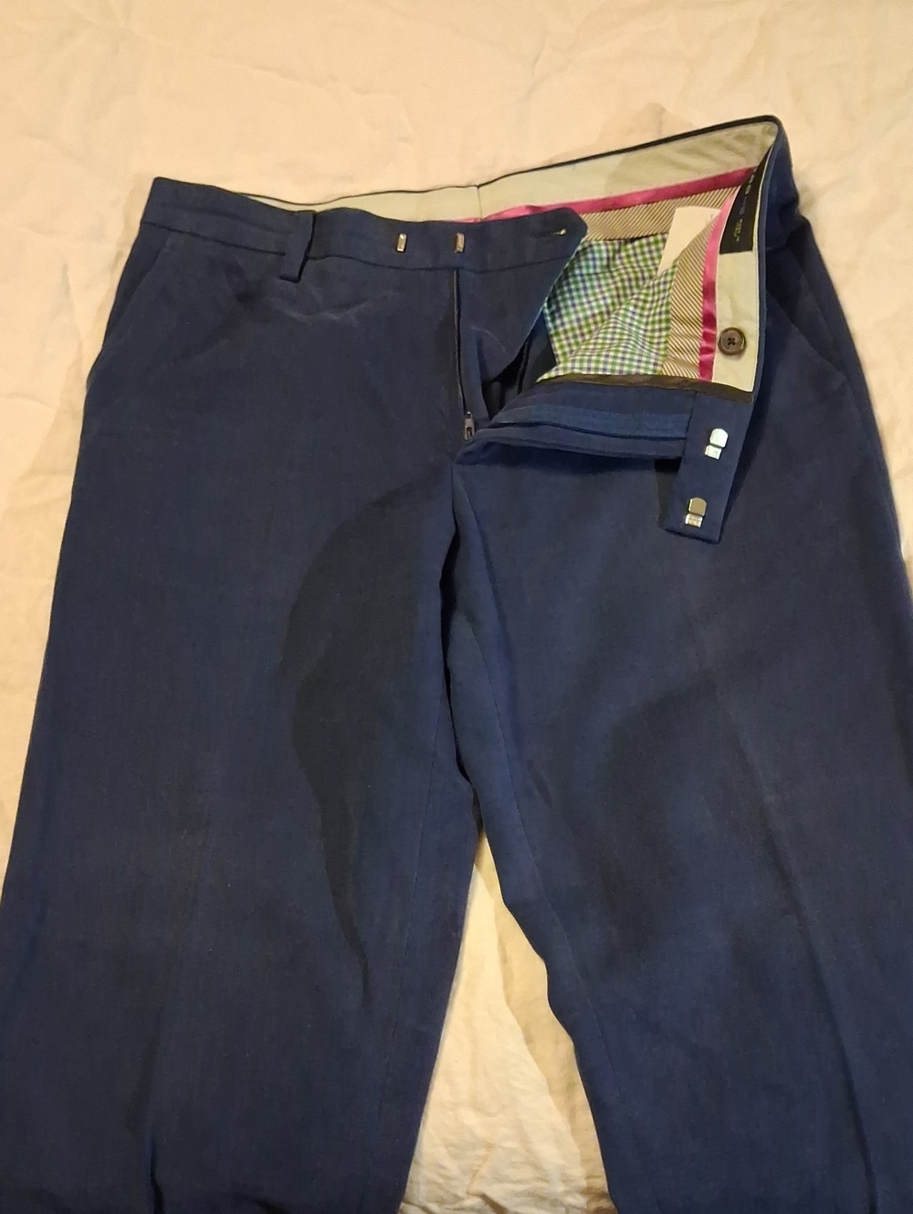 Etro Men's Navy Blue Chinos
